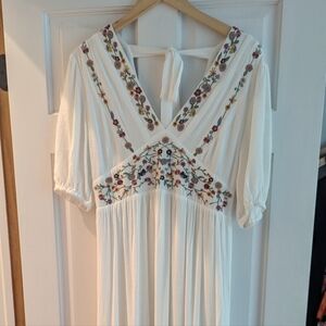 White embroidered dress